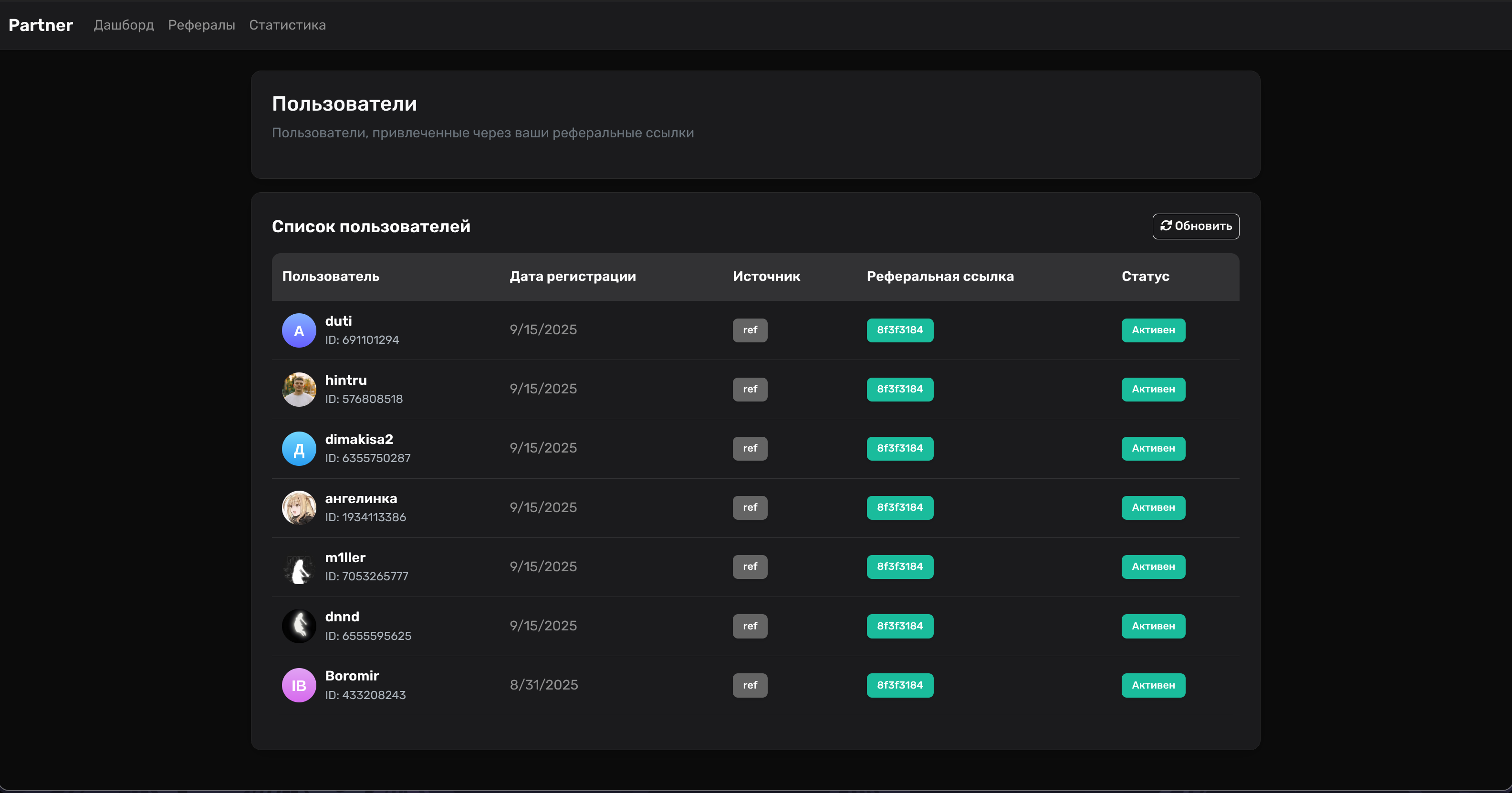 Пользователи